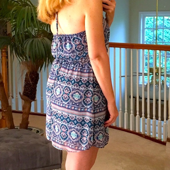 Halter Style Kaleidoscope Patterned Sundress - Picture 3 of 7